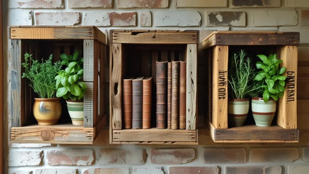 Reclaimed-Wood-Crate-Shelves-for-home