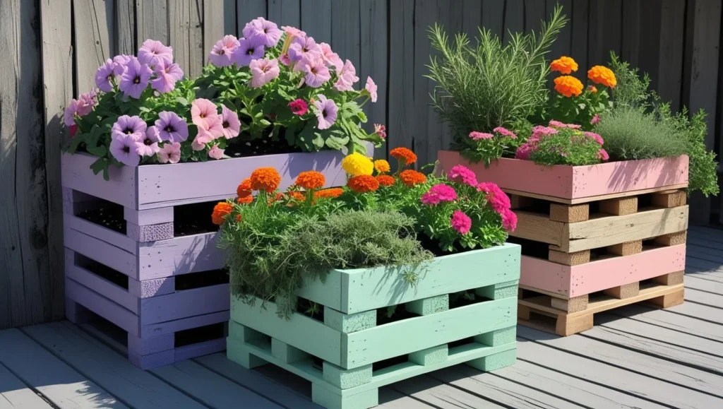 Wooden-Pallet-Planter-Boxes-diy