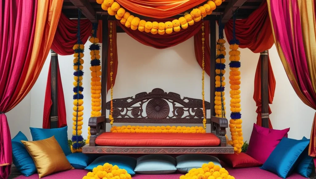 indian-marriage-setup-with-floral-swing