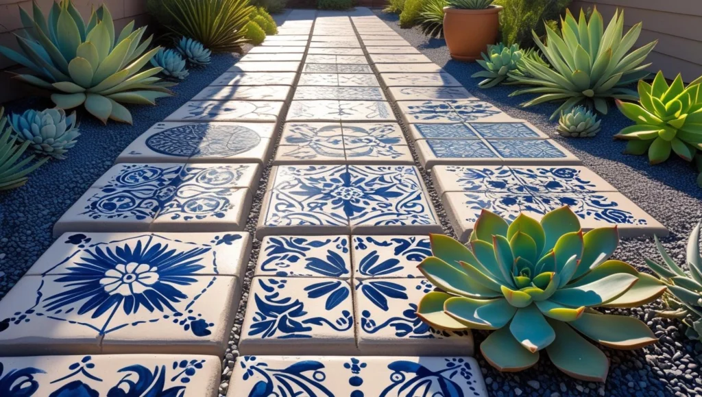 tile painted walkways outdoor