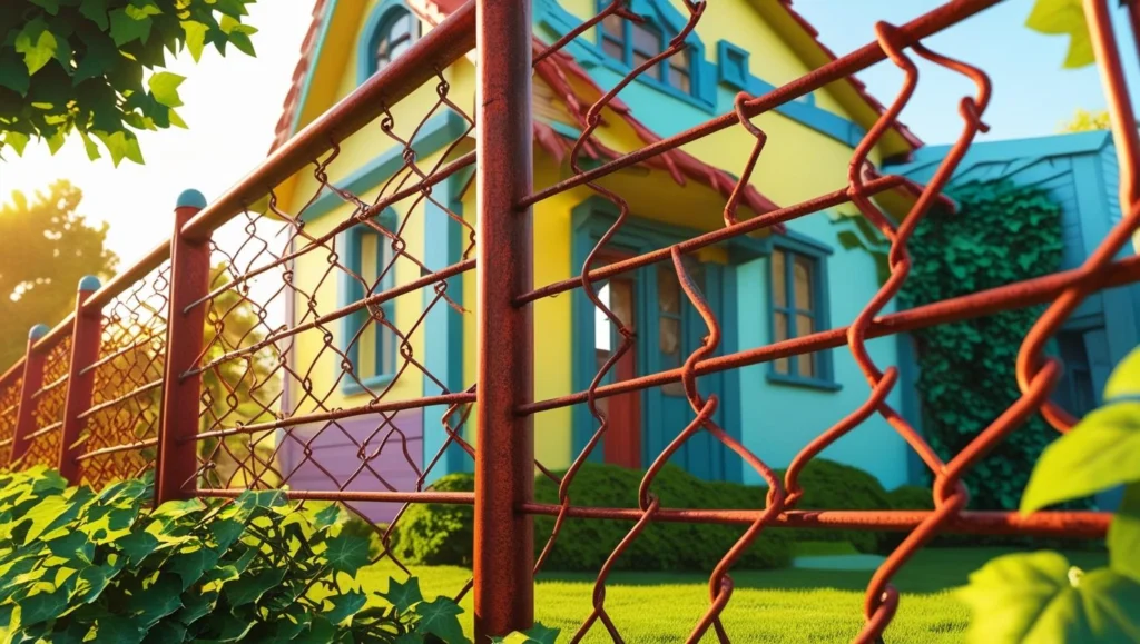 house-with-chain-link-fence