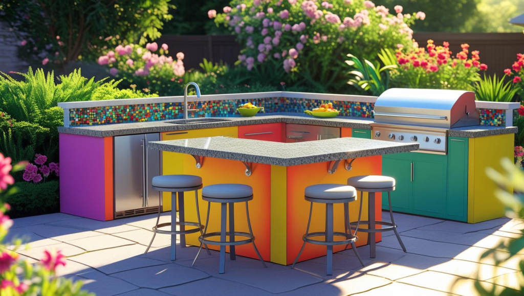 outdoor bar seating kitchen idea