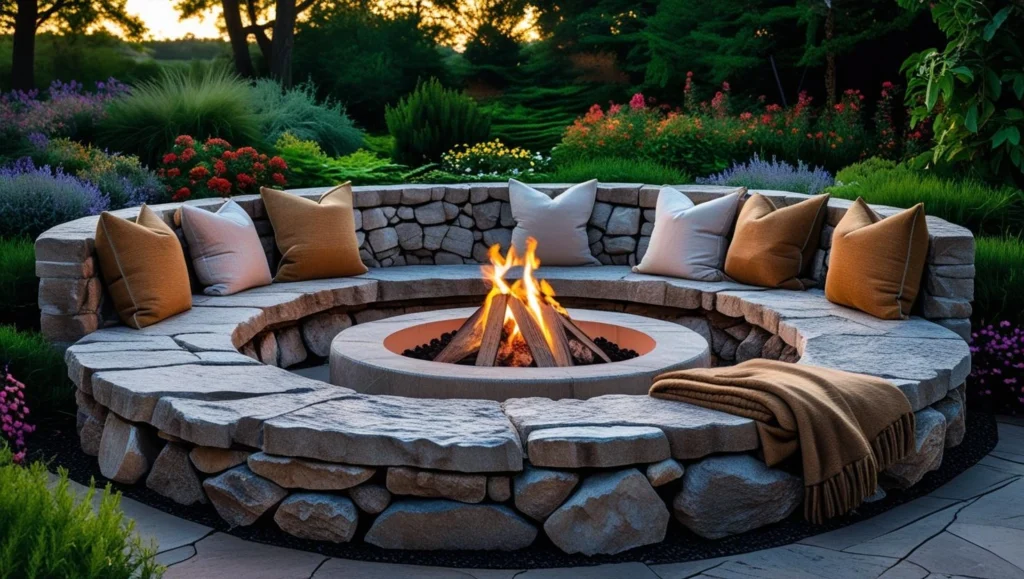 diy-firepit-backyard-with-cushions