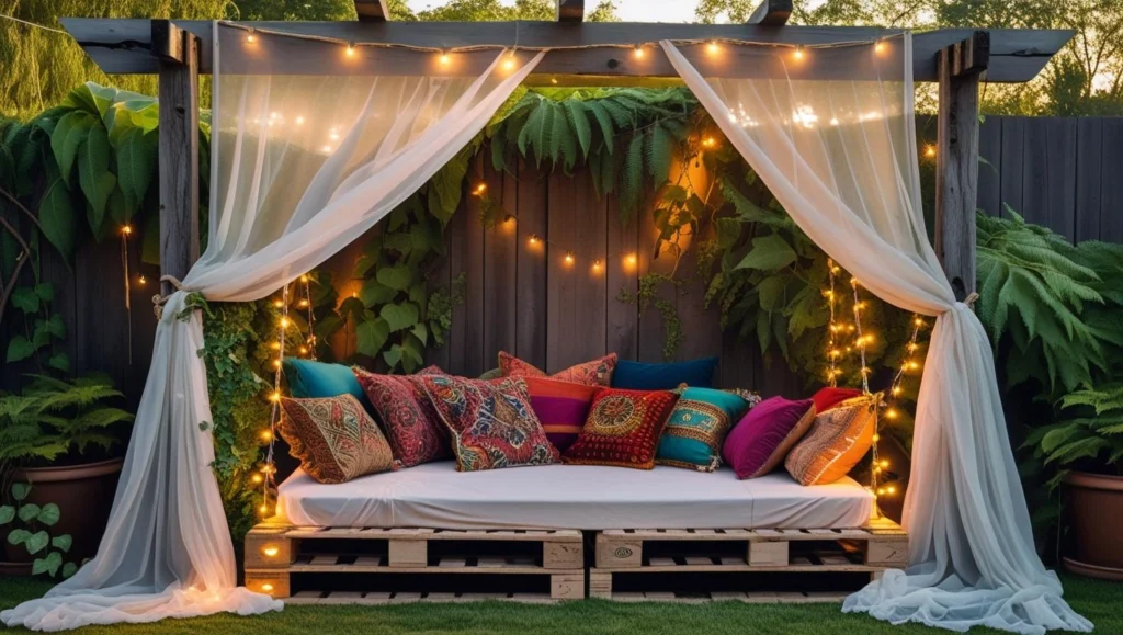 diy-hanging-pallet-bed-yard