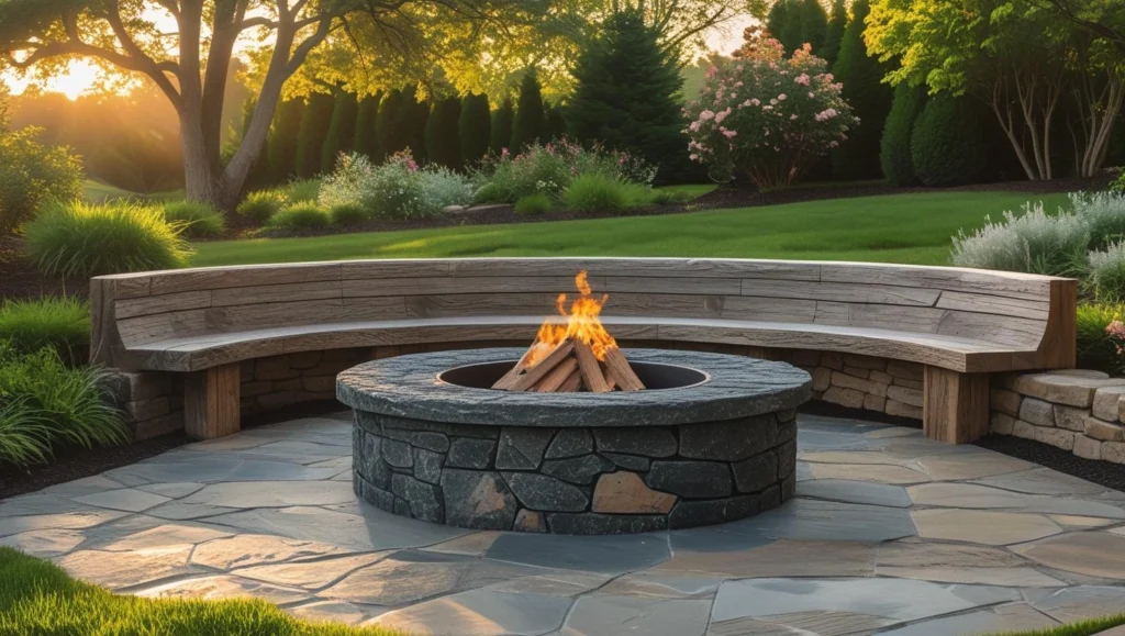 flagstone-backyard-fire-pit-ideas