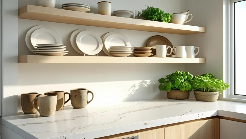floating-shelves-with-little-kitchen-areas