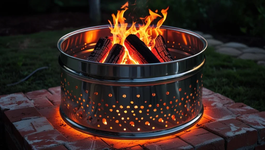 machine-drum-steel-backyard-ideas