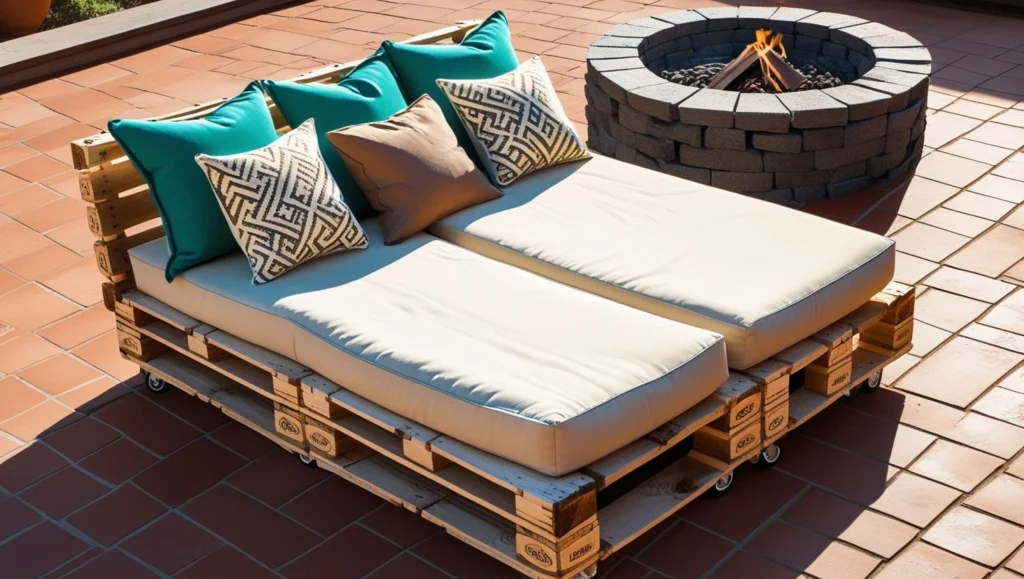 patio-bed-with-decor-outdoor