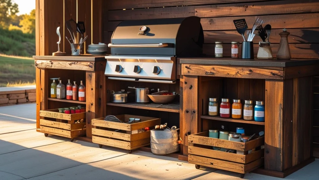 rustic-outdoor-bbq-stand