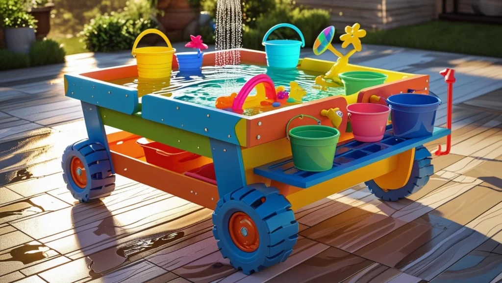 wheeled-wooden-water-table-ideas