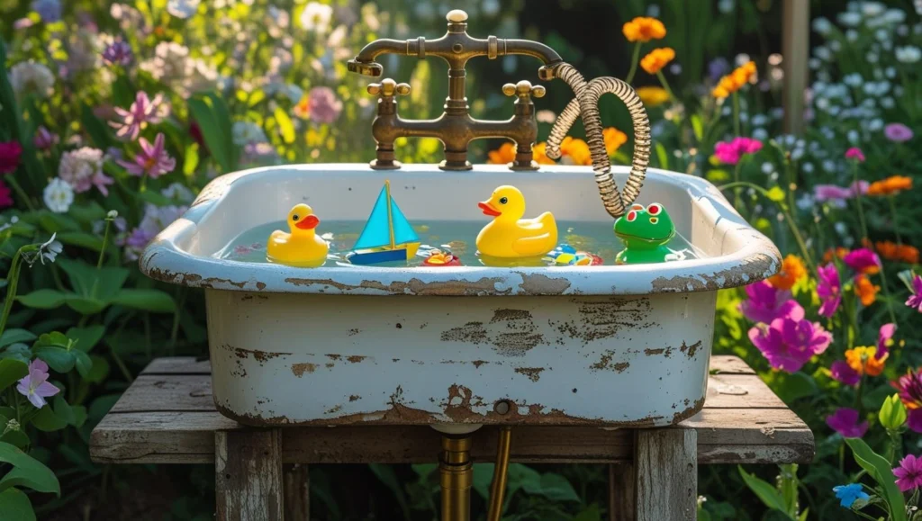 white-sink-water-table-ideas