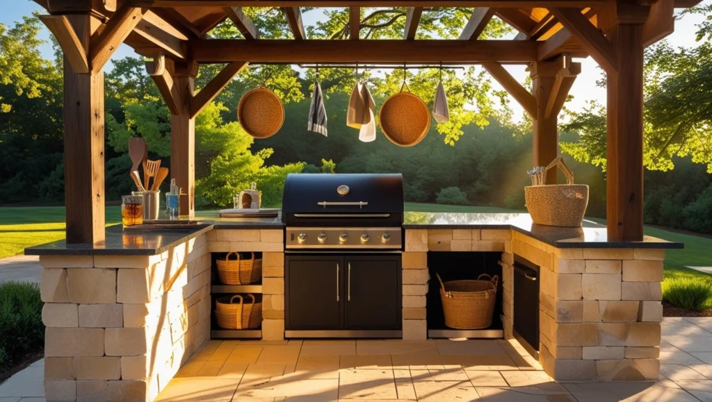wooden-frame-bbq-stand-ideas
