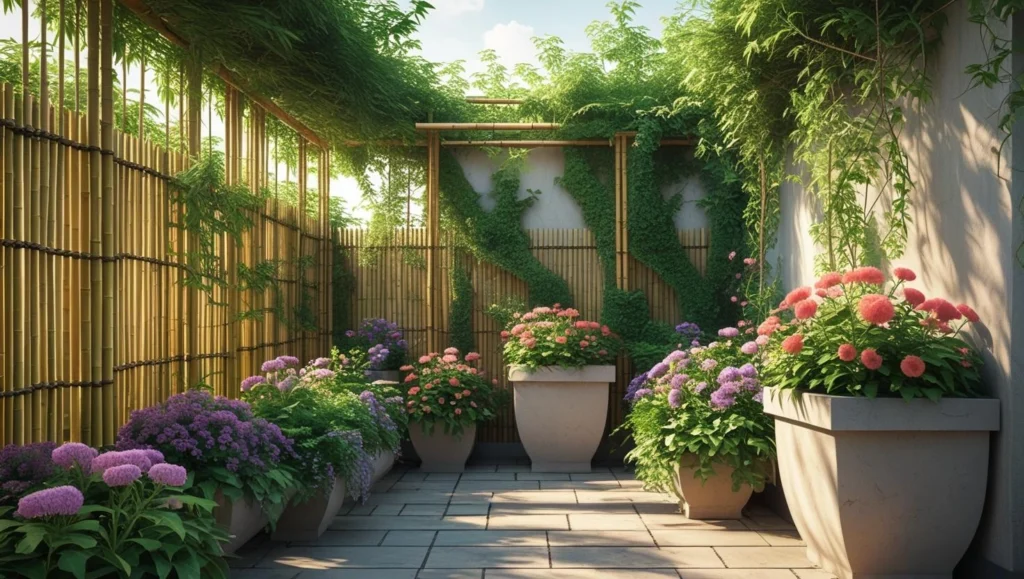 bamboo-fence-roof-top-garden-ideas