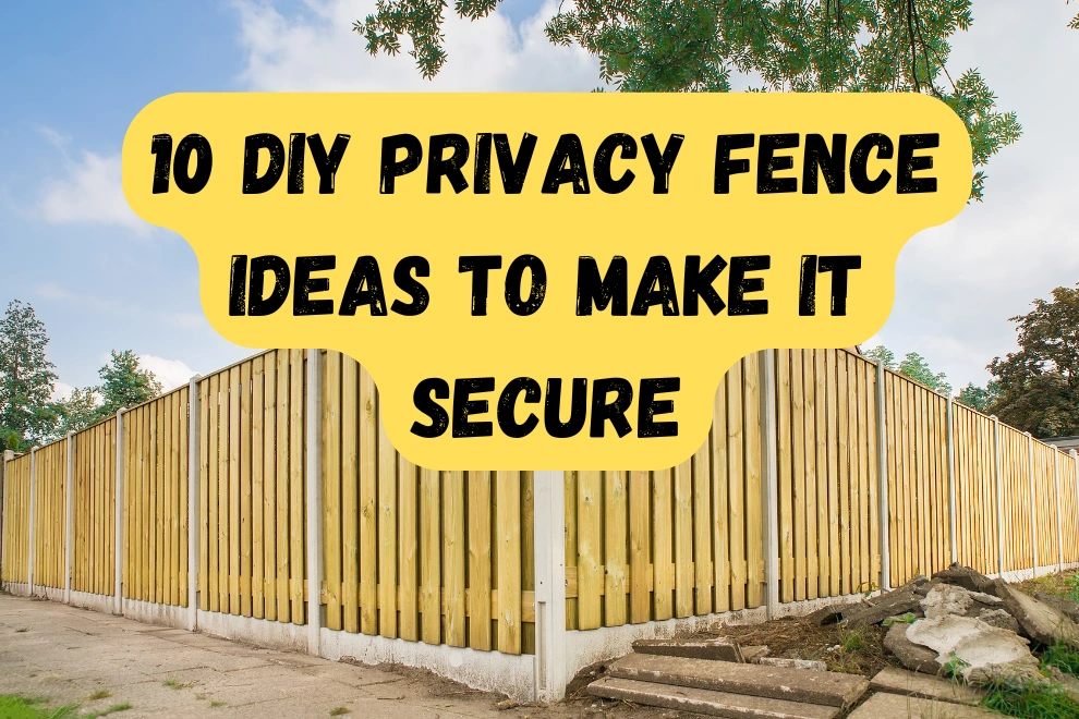 diy privacy fence