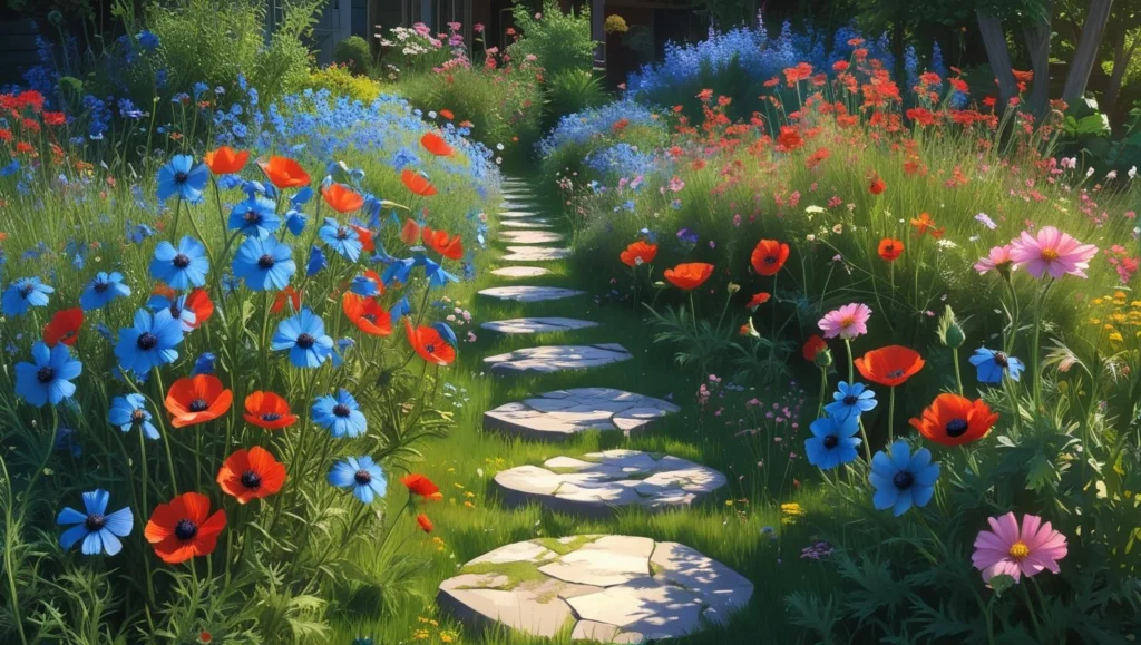 colorful-front-meadow-yard-ideas