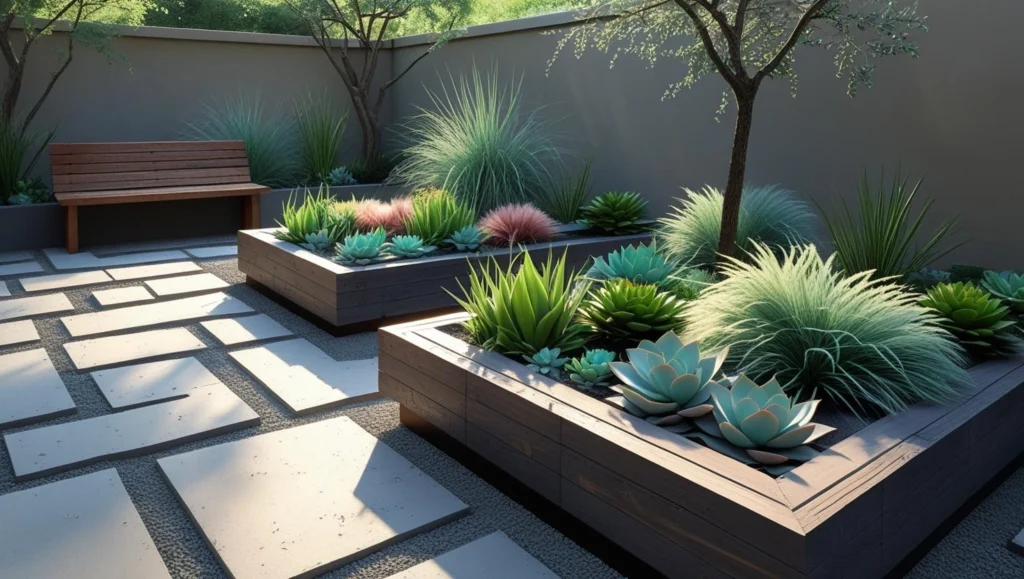 courtyard-garden-with-large-concrete-box