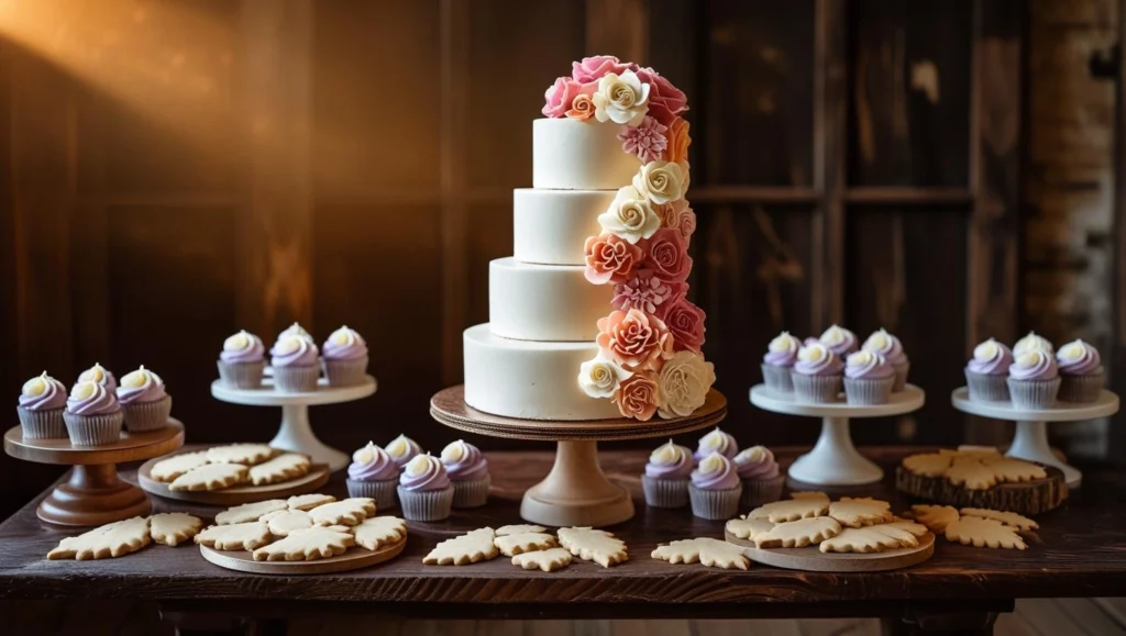 dessert-table-with-cake-for-baby-shower