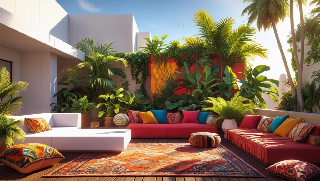 modern-white-furniture-ideas-with-terrace-garden