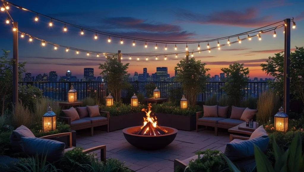 roof-top-garden-ideas-with-firepit