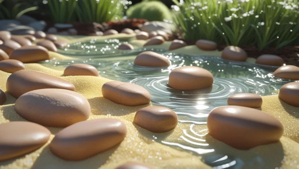 sand-around-pebbles-miniature-garden