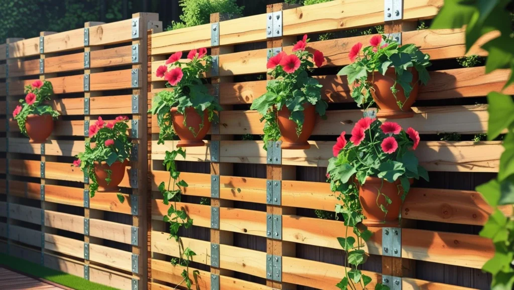 sanded-wooden-privacy-fence-ideas-diy