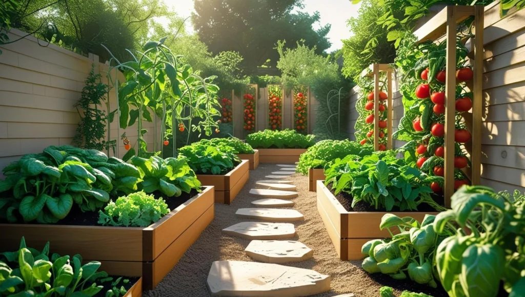 small-backyard-with-raised-bed