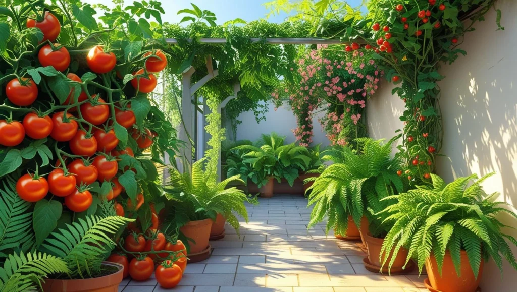 sun-tomoato-terrace-garden-ideas.