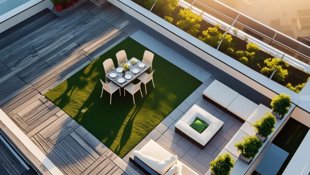 wooden-deck-with-roof-top-garden-ideas